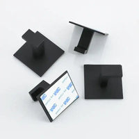 1-4pcs Bathroom Adhesive Wall Black Robe Hooks Towel Hook Coat Holder Keys Clothes Hanger Bathroom Kitchen Hardware