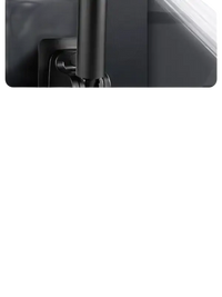 Black five-speed pressurized shower head.