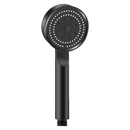Black handheld shower head.