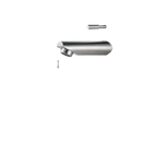 Silver bathroom faucet with dimensions.