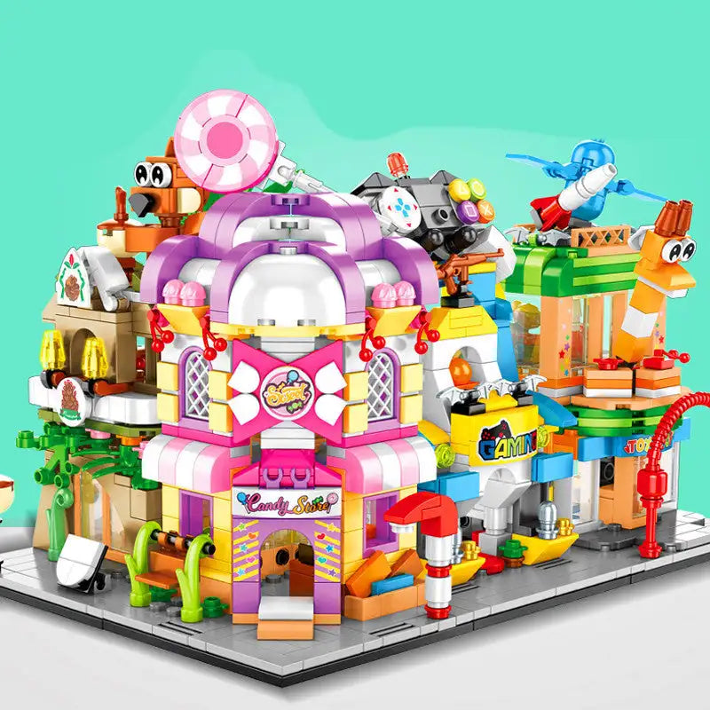 Blockview Toy Set: Bricktastic Town of Sweetness