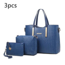 Blossom Chic: Spring Handbags for Stylish Ladies - Dark blue / 3pcs