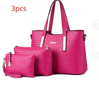 Blossom Chic: Spring Handbags for Stylish Ladies - Hot Pink / 3pcs