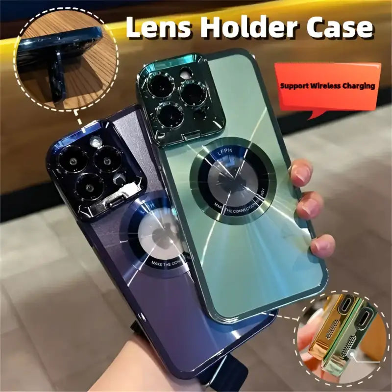 Blue Ring Bling Luxury Plating Case Twofer