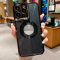 LuxMag Magsafe Case: Electroplated CD Pattern - Black / IPhone12
