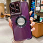 LuxMag Magsafe Case: Electroplated CD Pattern - Purple / IPhone12
