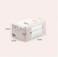 1pc Blue/White Quilt Clothes Storage Bag Moisture Dust Proof Proof Organizer Big Capacity Duvet Blanket Sorting Bags