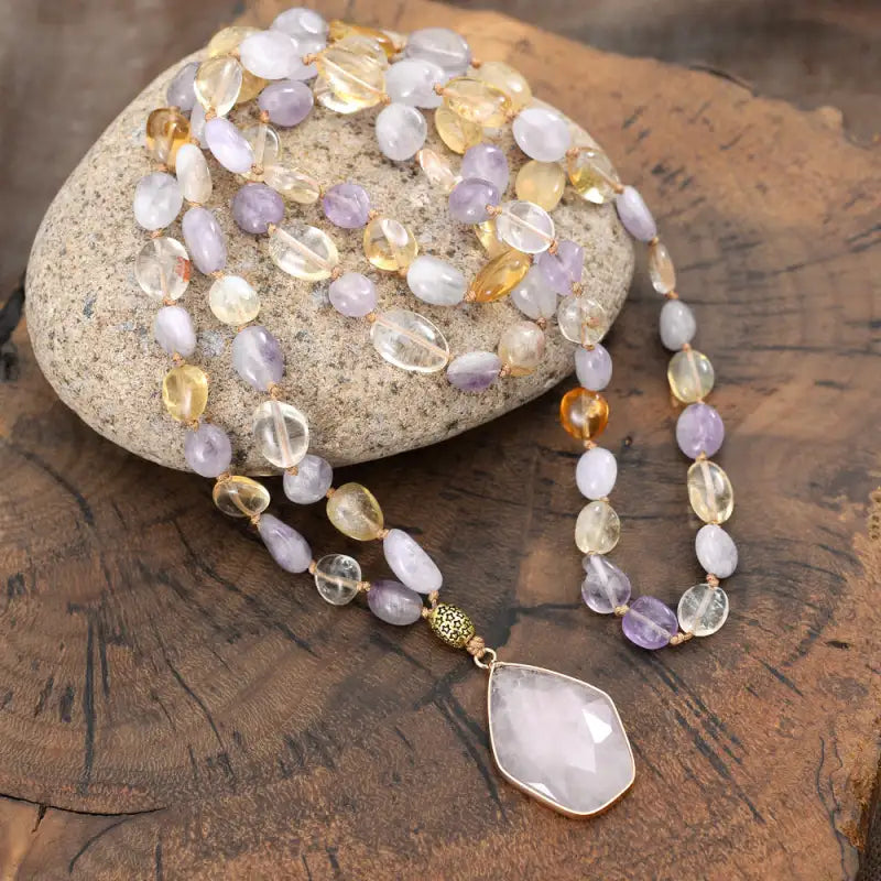 Boho Windstone Knot Necklace Sweetheart