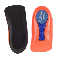 Orange and black shoe inserts.