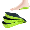 Green and black shoe inserts.