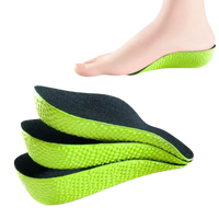Green and black shoe inserts.