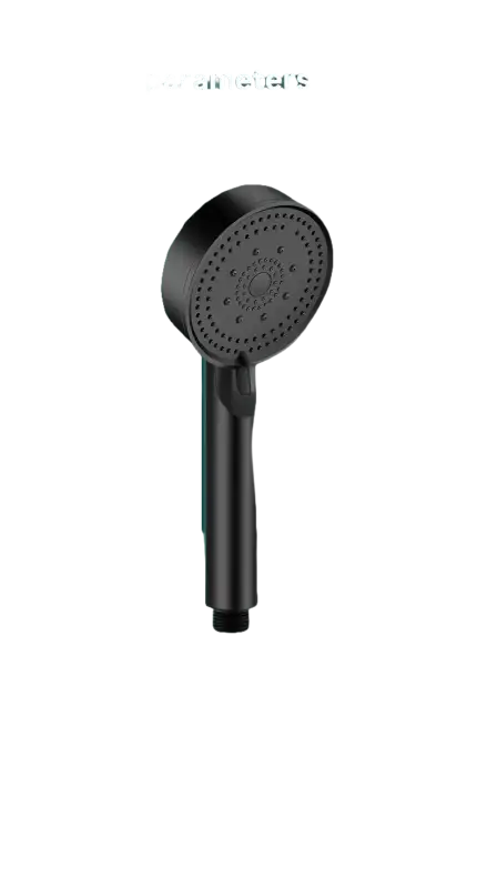 Black shower head.