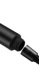 Black bottle with detachable nozzle.