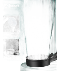 Black shower head with water stream.