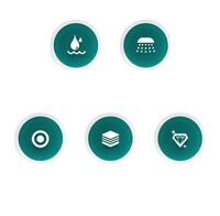 Shower head features.