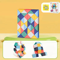 Snake Twist Cube Stress Relief Educational Toys Children Gifts Magic Snake Ruler Puzzle Folding Educational - Morandi