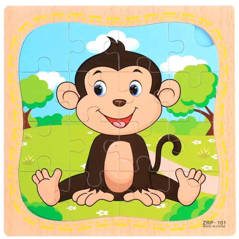 Brainy Baby Cartoon Plane Jigsaw Puzzles Early Education