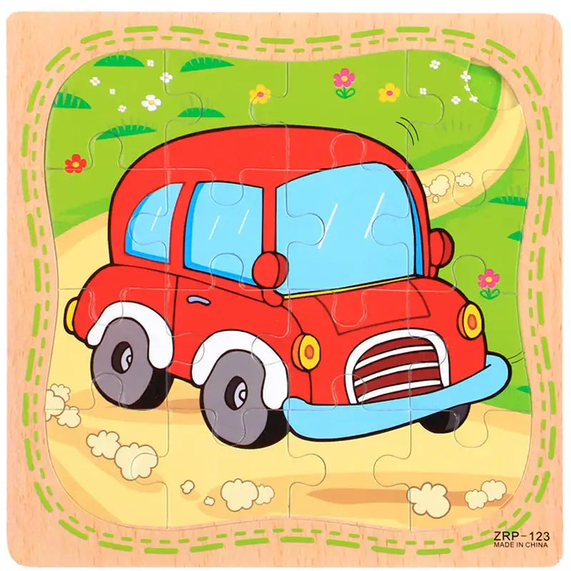Cartoon Plane Jigsaw Toy - Car