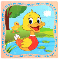 Cartoon Plane Jigsaw Toy - Duck