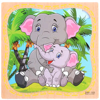 Cartoon Plane Jigsaw Toy - Elephant