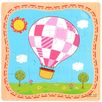 Cartoon Plane Jigsaw Toy - Hot air balloon