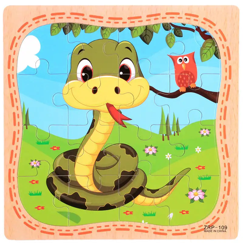 Cartoon Plane Jigsaw Toy - Snake