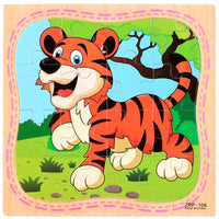 Cartoon Plane Jigsaw Toy - Tiger