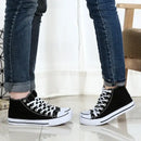 Clearance_1pc Unisex Casual Simple Comfort Breathable Vulcanization Sneakers Lace-Up Canvas Trendy High Top