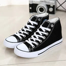 Clearance_1pc Unisex Casual Simple Comfort Breathable Vulcanization Sneakers Lace-Up Canvas Trendy High Top