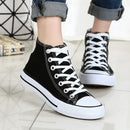 Clearance_1pc Unisex Casual Simple Comfort Breathable Vulcanization Sneakers Lace-Up Canvas Trendy High Top