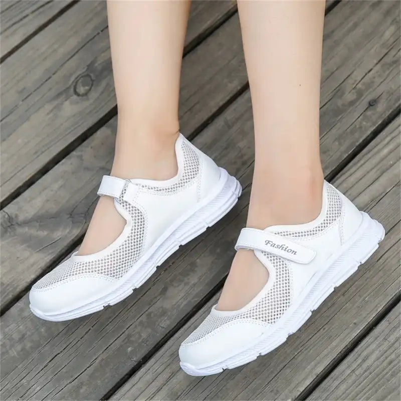 Sweet White Mesh Breathable Casual Women’s Shoes Sports