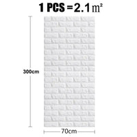 3D Brick Wall Stickers DIY Decor Self-Adhesive Waterproof Wallpaper For Kids Room Bedroom Kitchen Home Wall Decor