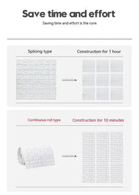 3D Brick Wall Stickers DIY Decor Self-Adhesive Waterproof Wallpaper For Kids Room Bedroom Kitchen Home Wall Decor