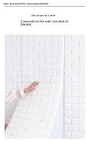 3D Brick Wall Stickers DIY Decor Self-Adhesive Waterproof Wallpaper For Kids Room Bedroom Kitchen Home Wall Decor