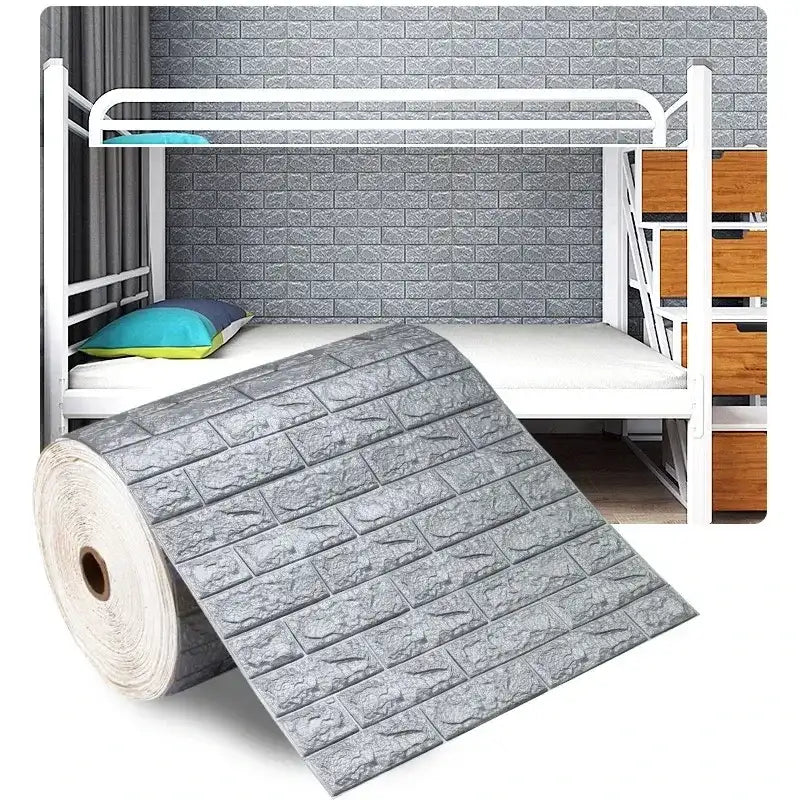 3D Brick Wall Stickers DIY Decor Self-Adhesive Waterproof Wallpaper For Kids Room Bedroom Kitchen Home Wall Decor