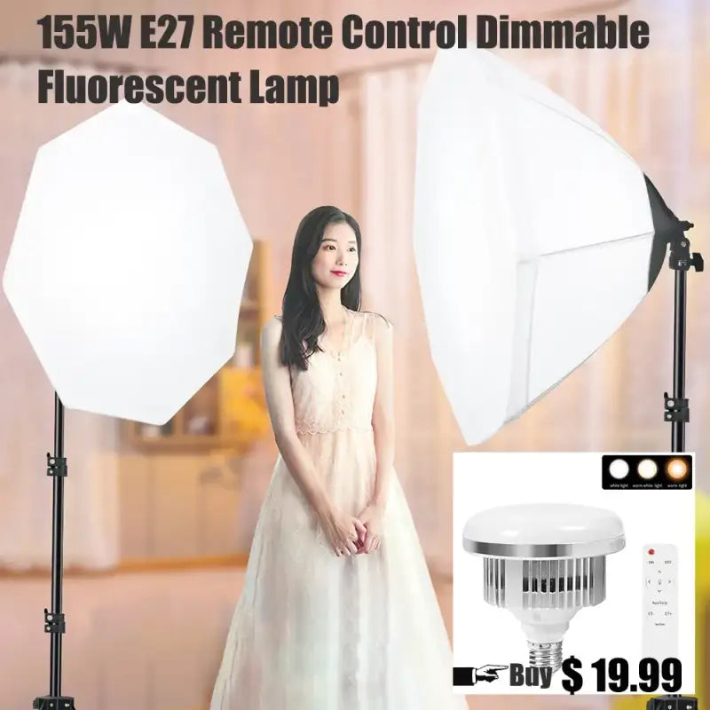 Dimmable fluorescent lamp with remote.