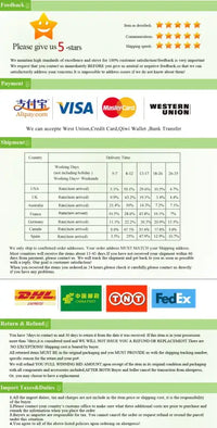 Online store information.