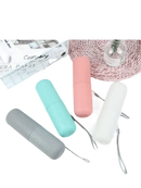 Colorful toothbrush cases from the trendy Vertibrush Travel Kit for on-the-go hygiene