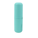 Mint green ribbed toothbrush case with lanyard from Vertibrush Travel Kit, trendy and sleek