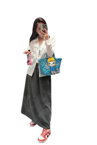 Woman’s casual outfit.