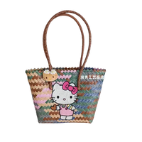 Woven Hello Kitty tote bag.