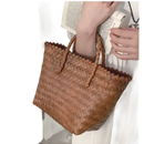Woven brown tote bag.