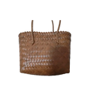 Brown woven tote bag.