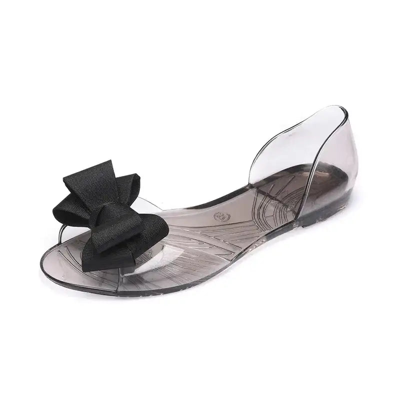Sweet Bow Summer Jelly Shoes for Women Sandals Open Toe