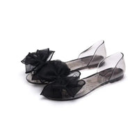Women Sandals Open Toe Summer Jelly Shoes Woman Fashion Butterfly-knot Flat Sandals Women Beach Shoes Slip On Flip