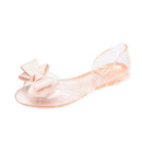 Women Sandals Open Toe Summer Jelly Shoes Woman Fashion Butterfly-knot Flat Sandals Women Beach Shoes Slip On Flip