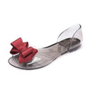 Women Sandals Open Toe Summer Jelly Shoes Woman Fashion Butterfly-knot Flat Sandals Women Beach Shoes Slip On Flip