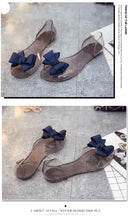 Women Sandals Open Toe Summer Jelly Shoes Woman Fashion Butterfly-knot Flat Sandals Women Beach Shoes Slip On Flip