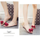 Women Sandals Open Toe Summer Jelly Shoes Woman Fashion Butterfly-knot Flat Sandals Women Beach Shoes Slip On Flip