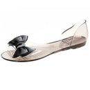 Women Sandals Open Toe Summer Jelly Shoes Woman Fashion Butterfly-knot Flat Sandals Women Beach Shoes Slip On Flip